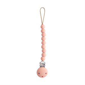 Mushie Silicone Pacifier Clip - Hera Powder Pink